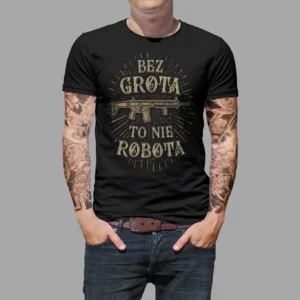 Koszulka STEEL HOG Bez Grota To Nie Robota — Black