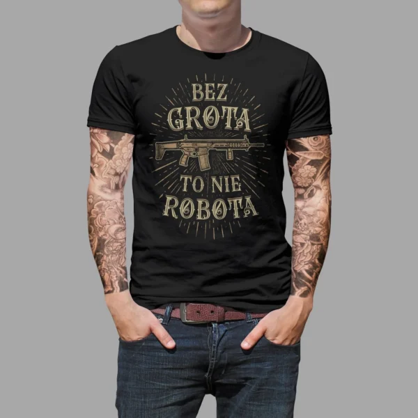 Koszulka STEEL HOG Bez Grota To Nie Robota — Black