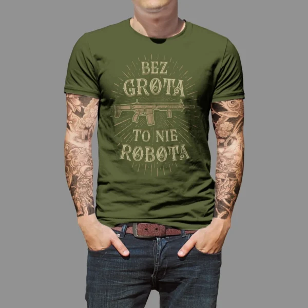 Koszulka STEEL HOG Bez Grota To Nie Robota — Green