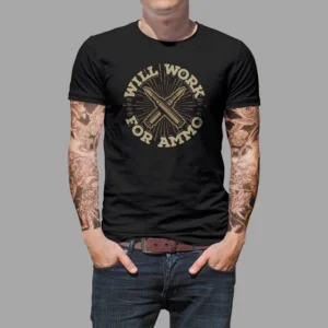 Koszulka STEEL HOG Will Work For Ammo — Black