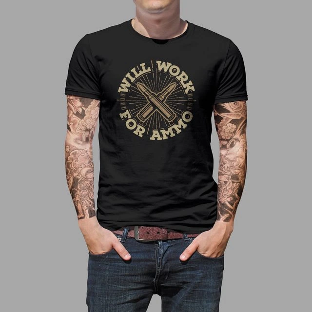Koszulka STEEL HOG Will Work For Ammo — Black